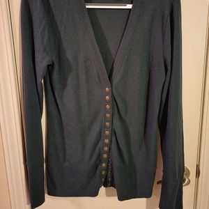 Dark green cardigan